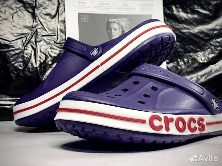 Crocs сабо фиолетовые 44-45 размер