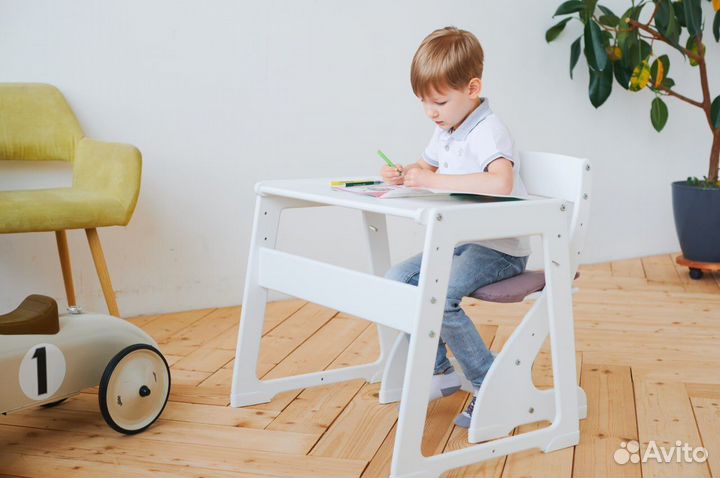 Растущий стол + стул + подушка Комплект