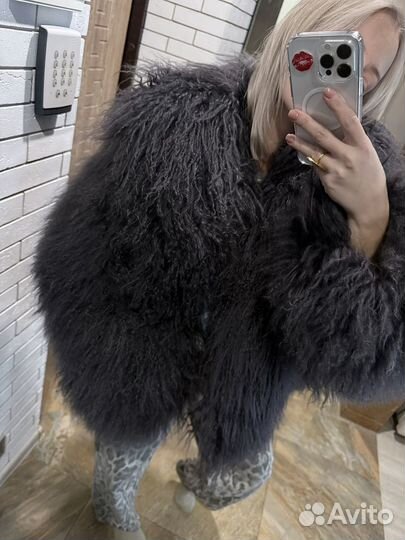 Шуба из натурпльной ламы