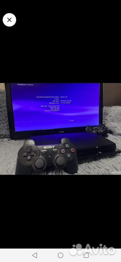 Sony PS3 Slim 320gb +2 джойстика +18 игр Прошита