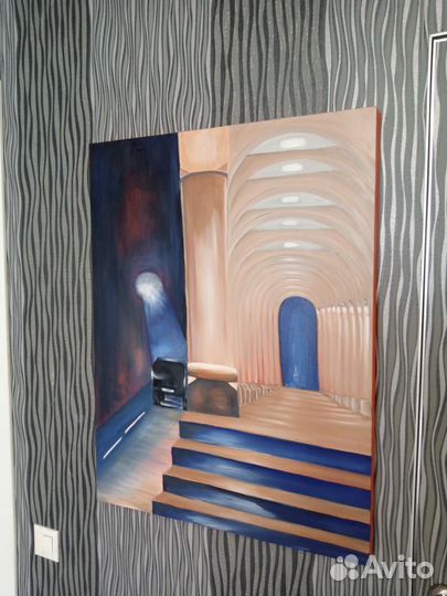 Картина маслом на холсте большая интерьерная