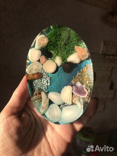 Мыльница с ракушками размер 13 х 8 см