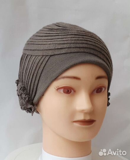 Шапка вязанная трикотажная меринос