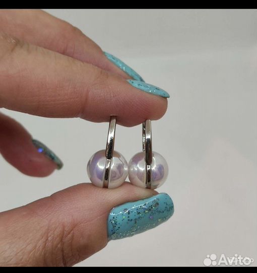 Серебряные серьги цепочка браслет