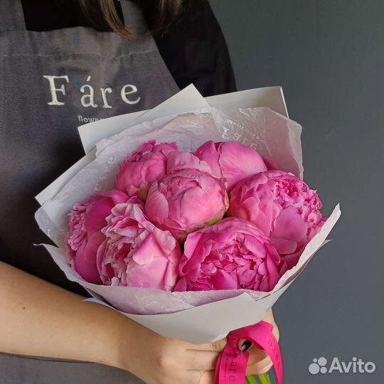 Пионы Букет из 7 пионов премиум