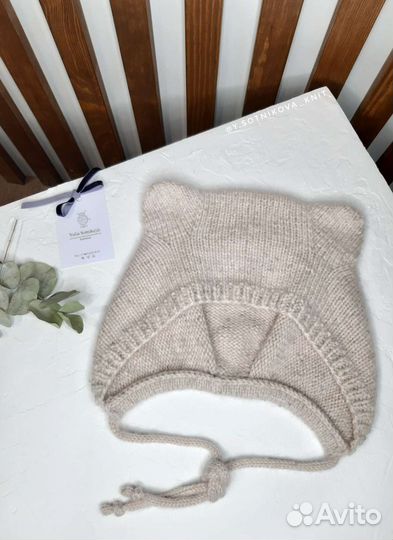 Шапка чепчик с ушками