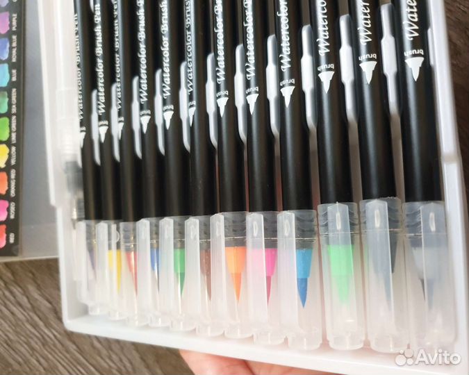 Набор акварельных ручек кистей Watercolor BrushPen