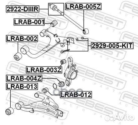 Болт с эксцентриком (ремкомплект) 2929005KIT Fe