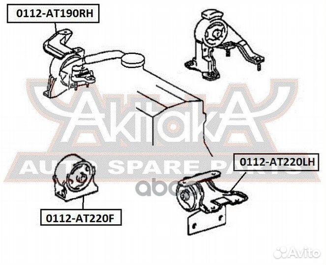 Подушка двигателя перед лев 0112AT220LH asva