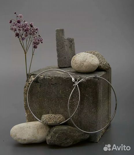 Тренд Серьги - кольца в ассортименте разные