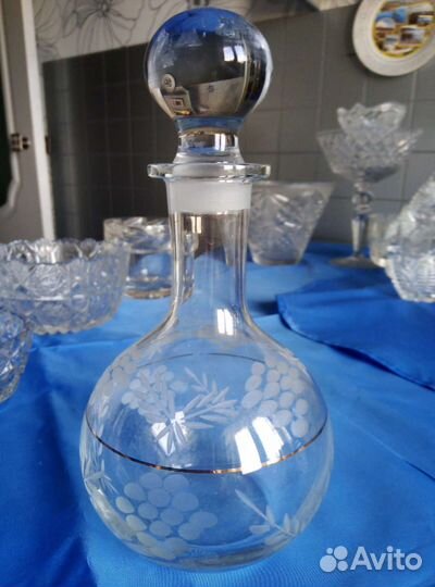 Графины и кувшин хрусталь