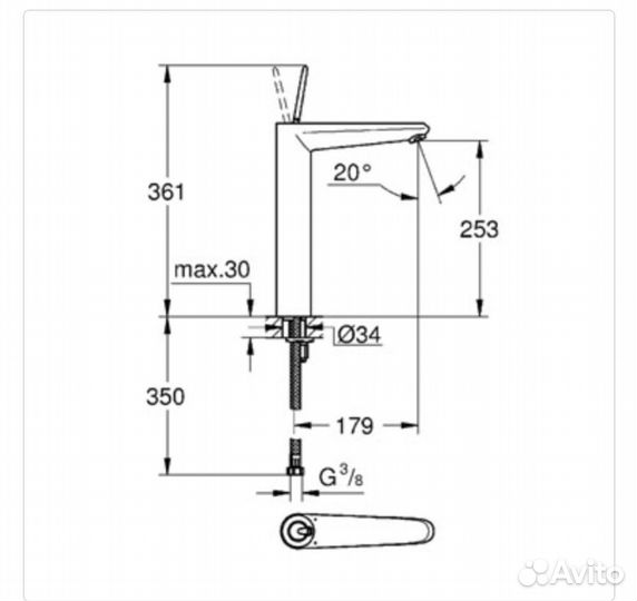 Смеситель для раковины grohe высокий