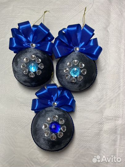 Елочные шары бархат