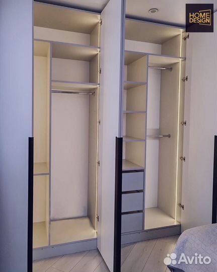 Шкаф распашной с фрезеровкой