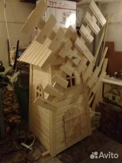 Мельница декоративная (натуральное дерево)