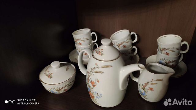 Кофейный фарфоровый сервиз гдр