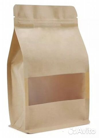 Крафт пакет дой-пак восьмишовный