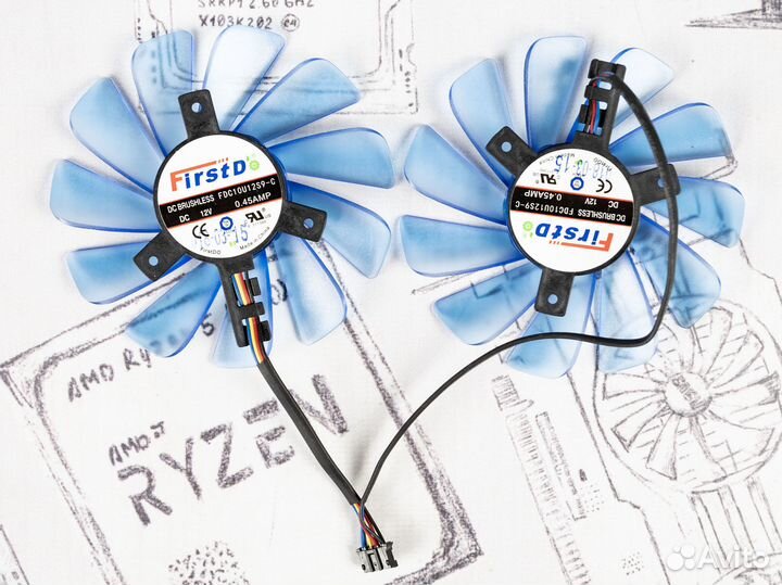 Комплект вентиляторов для видеокарт HIS RX 580