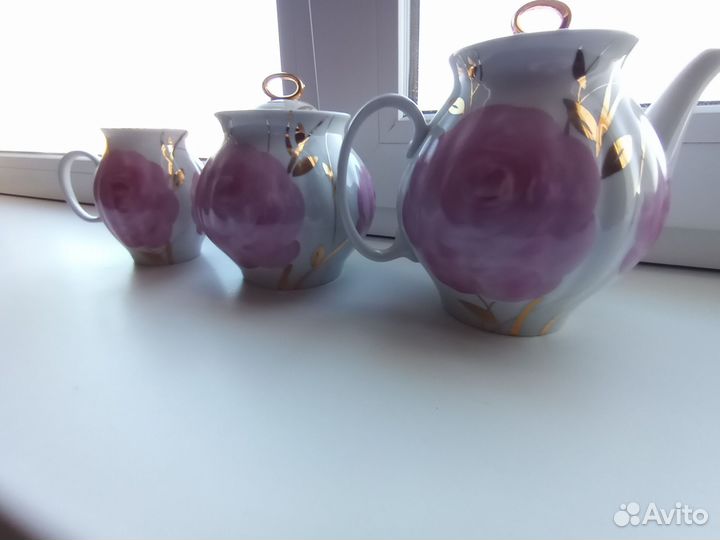 Чайник заварочный СССР дулево розы