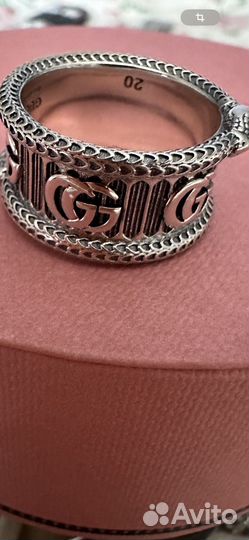 Кольцо gucci серебро