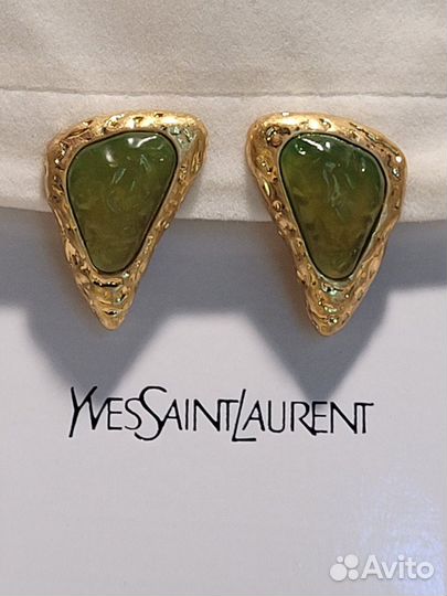 Серьги клипсы Vintage Style Saint Laurent