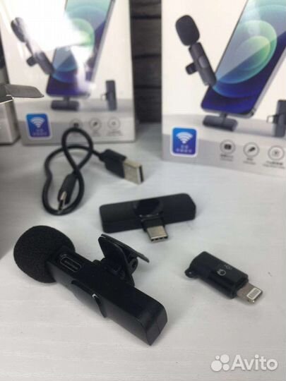 Микрофон петличка беспроводной для Type-c и iPhone
