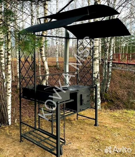 Мангал с крышей