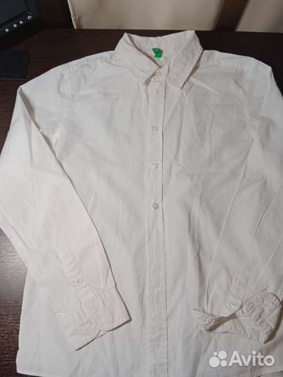 Мужская рубашка белая 140 рост