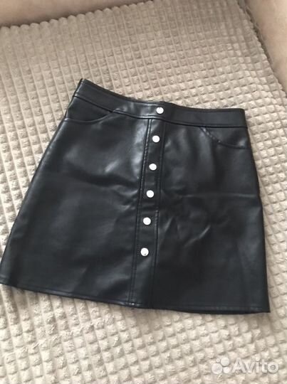 Кожаная юбка новая