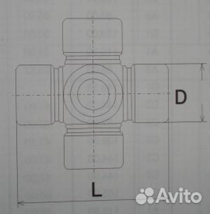 Крестовина карданного вала 22,1x57,5 toyota RAV4