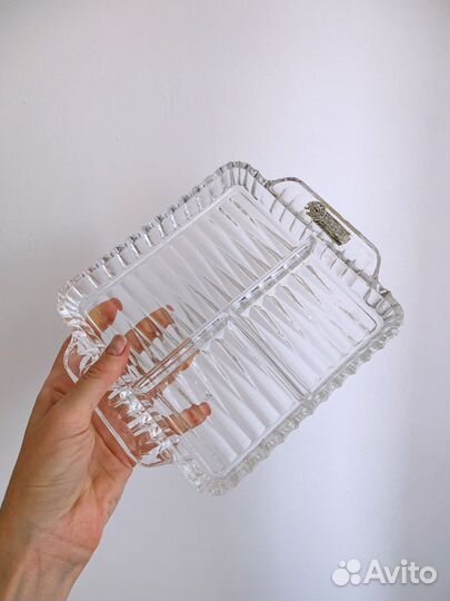 Менажница хрустальная Bohemia glass винтаж