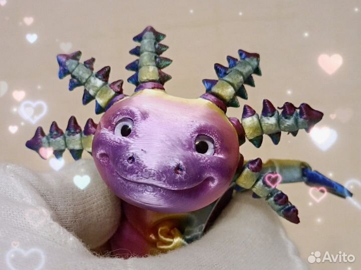 Аксолотль игрушка зд печать
