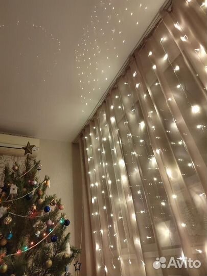 Гирлянда штора (новая) 3х2 метра