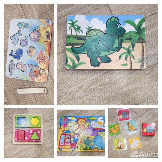 Развивающие деревянные игрушки пакетом