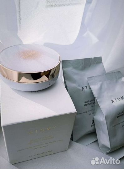 Atomy Кушон (3шт) с коллаген золотом 24К и муцином