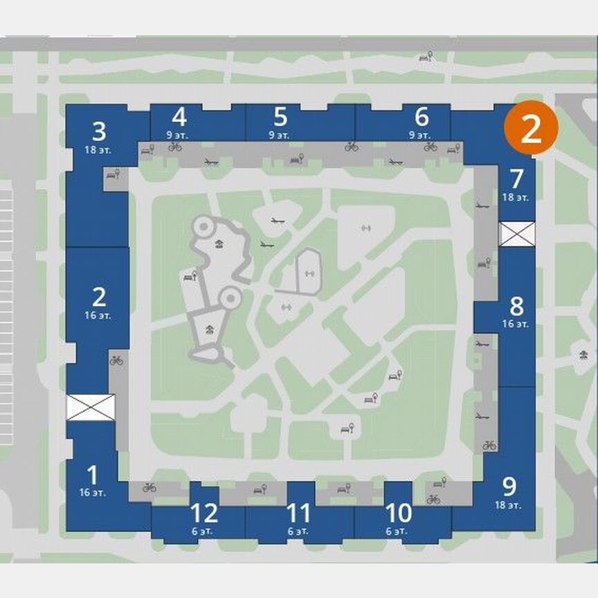 1-к. квартира, 47,5 м², 11/16 эт.