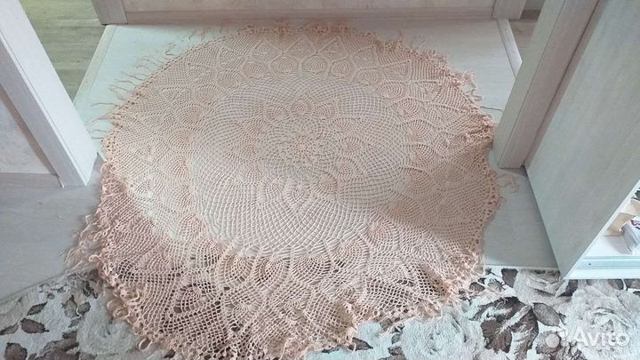 Вязаная скатерть крючком