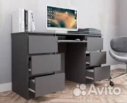 Стол письменный в стиле икеа Мори мс2 графит