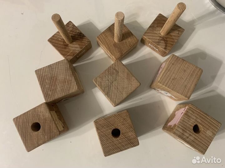 Деревянные кубики baby go