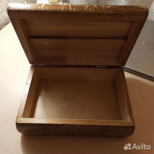 Шкатулка старинная деревянная