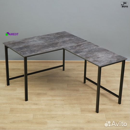 Угловой стол на металлокаркасе Даврит 1цт 138х130