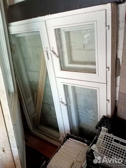 Деревянная Балконная дверь бу