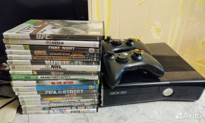 Xbox 360 slim прошитый с играми