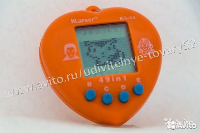 Тамагочи оранжевое сердце