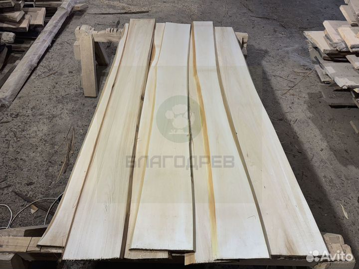 Не обрезная доска липа 3 сорт 50 мм