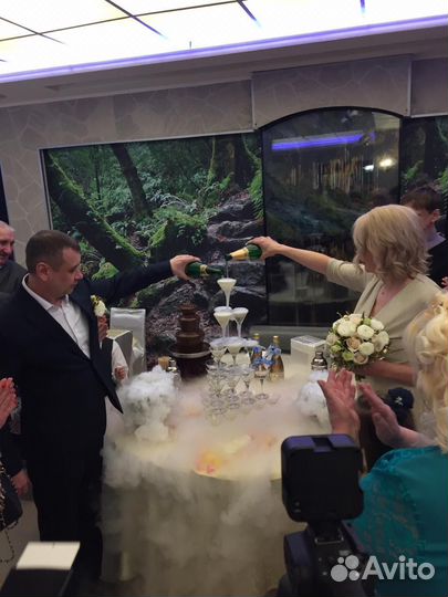 Шоколадный фонтан, пирамида шампанского и другие