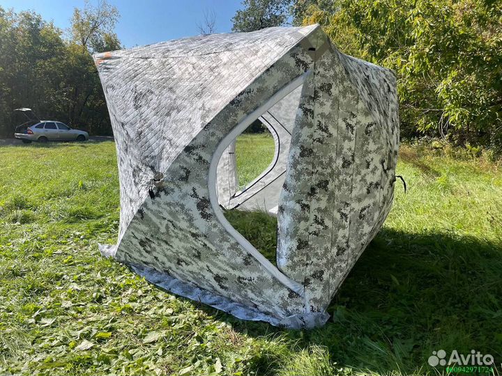 Палатка-куб 220*220: стильный отдых на снегу