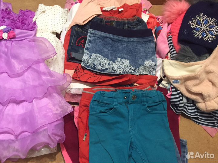 Вещи на девочку пакетом 100-110 рост