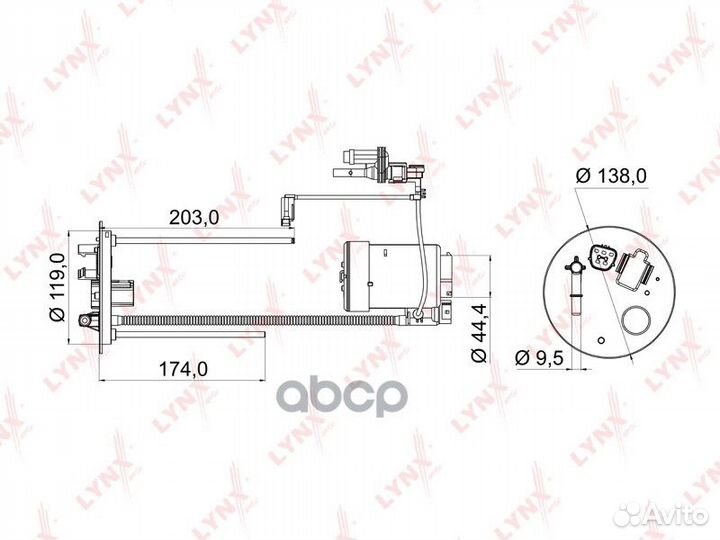 Фильтр топливный LF969M lynxauto