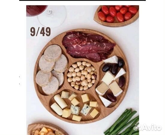 Менажница деревянная, тарелка